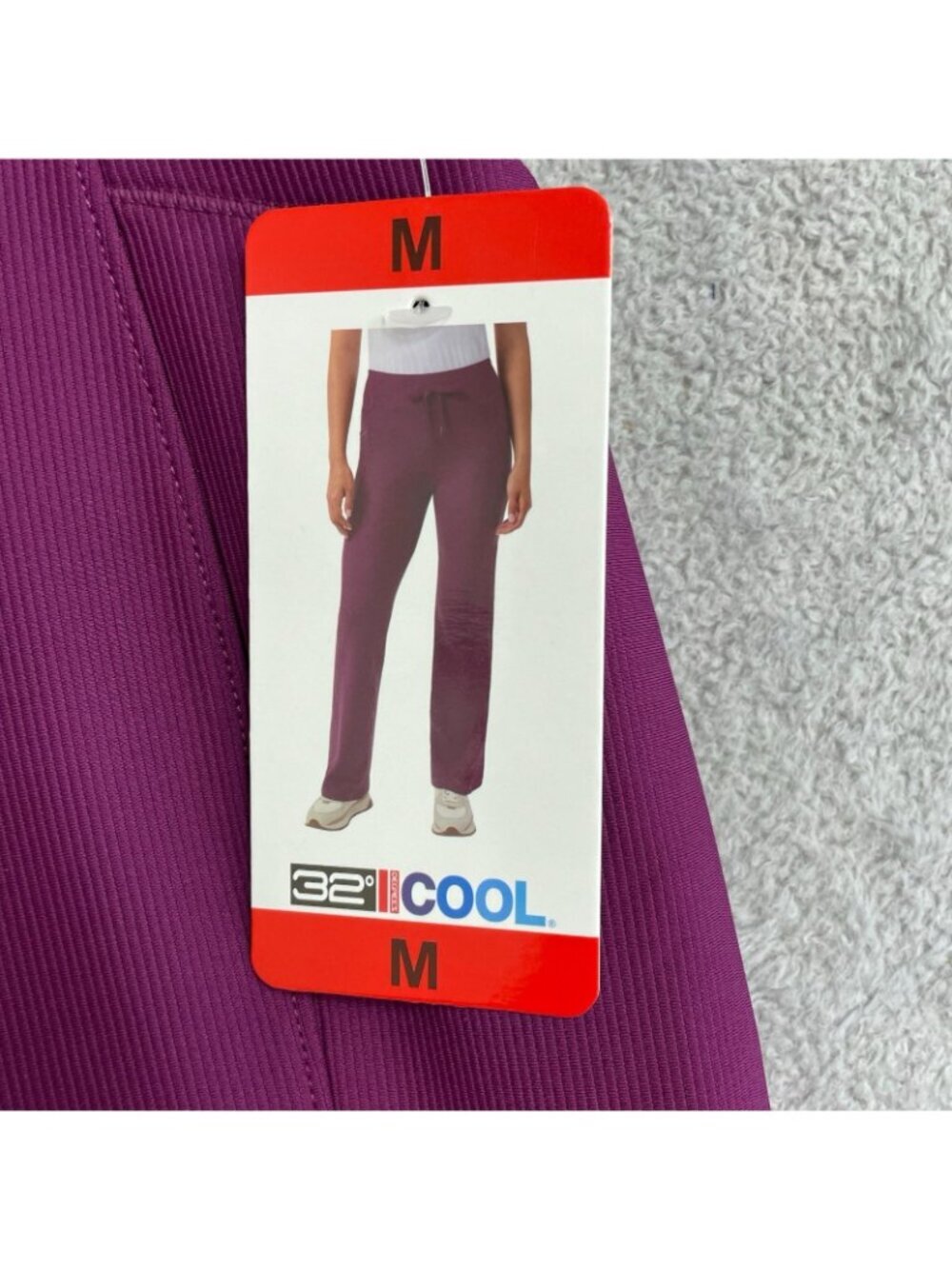 NWT 32 Degrees Cool Women's M Active Flare Pants Purple High Waist Pockets P0670 - Picture 11 of 15